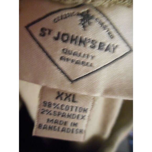 Casual Khaki Beige Green Sz XXL Casual Chino elastic waist / cuff cropped pants - Picture 2 of 4